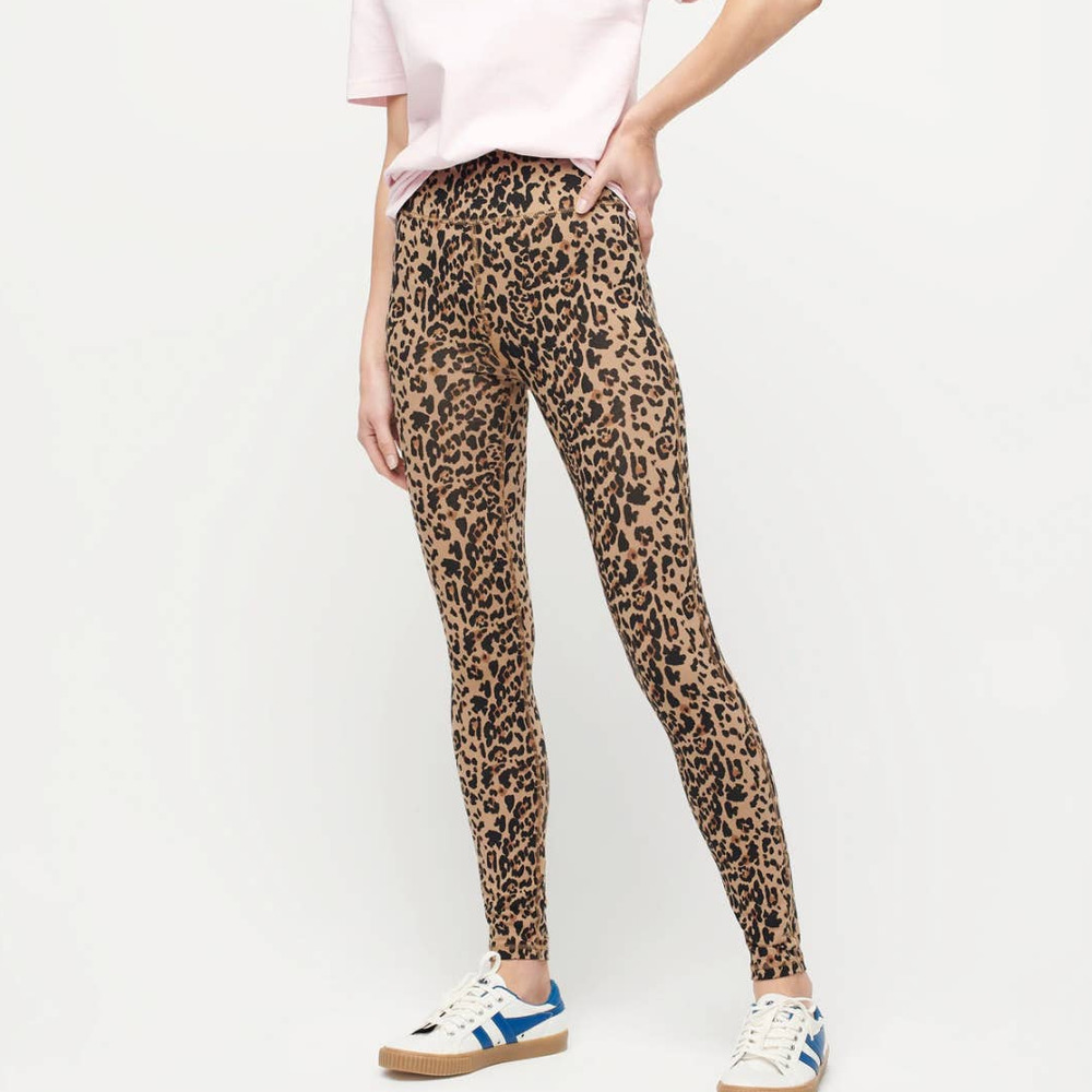 J. Crew Women’s 7/8 High-Rise Leggings in Leopard Size Small